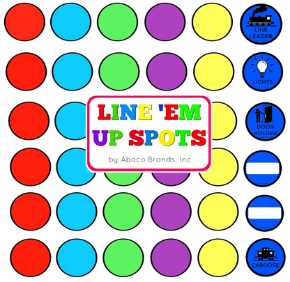 Line Up Spots - Hard Floor Stickers | 5 Colors + 6 Action Circles