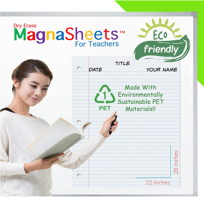 MagnaSheets - Jumbo Sized Magnetic Notebook Paper 22x28 Inches